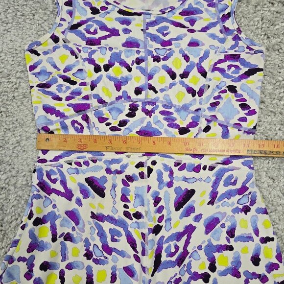 Title Nine Dream Dress Small Sleeveless Geometric Fit Flare Tennis Travel Ready - Picture 10 of 13